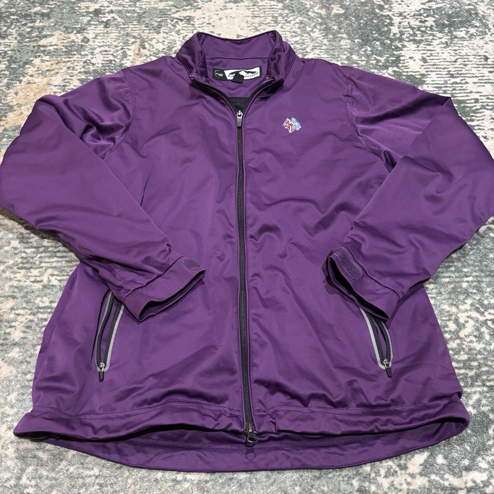 Sun Mountain Fredrica Golf Club Purple Womens Rain Jacket Large Saint Simon's Is